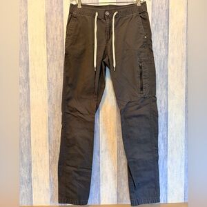 VUORI MEN’S RIPSTOP PANT SIZE SMALL COTTON CANVAS CHARCOAL GRAY